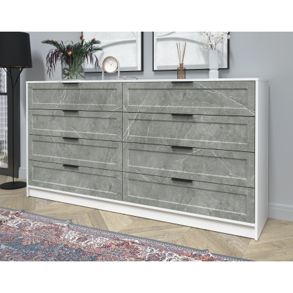 Kомод Тренд КТ-К197 (Белый ЛДСП/ Керамика ЛМДФ) Ш1965 В1020 Г451